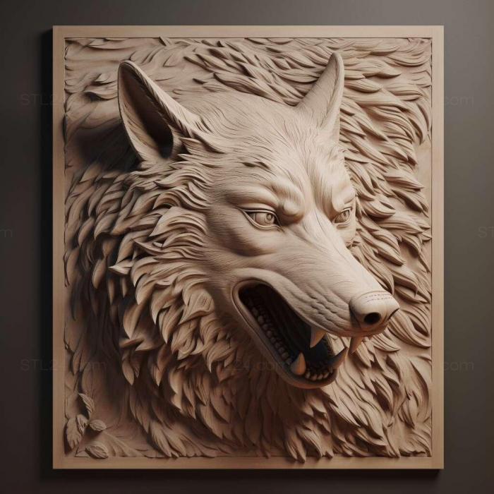 Nature and animals (Wolf 1, NATURE_1777) 3D models for cnc